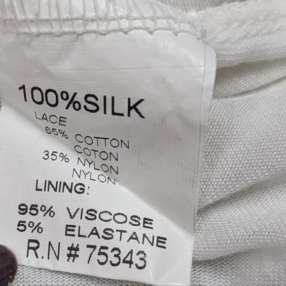 Bellambra white sheer silk blouse fairy sleeves lace bodice size L ethereal - Picture 8 of 14